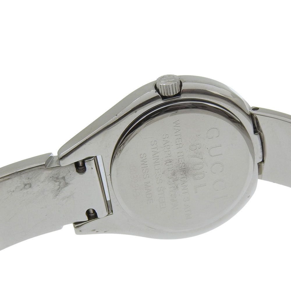 Gucci Stainless Steel Black Quartz Analog Display Dial Watch — view 6