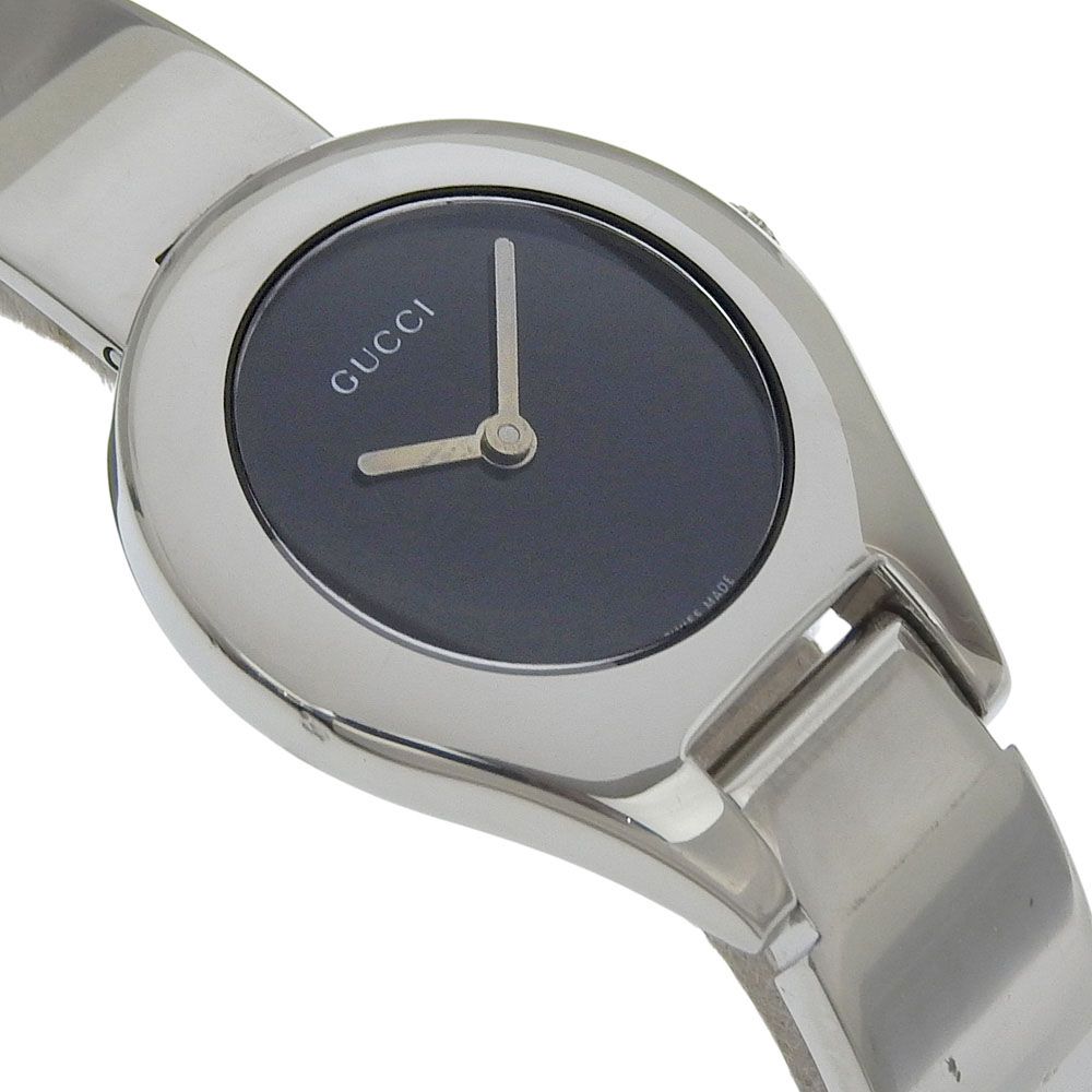 Gucci Stainless Steel Black Quartz Analog Display Dial Watch — view 3