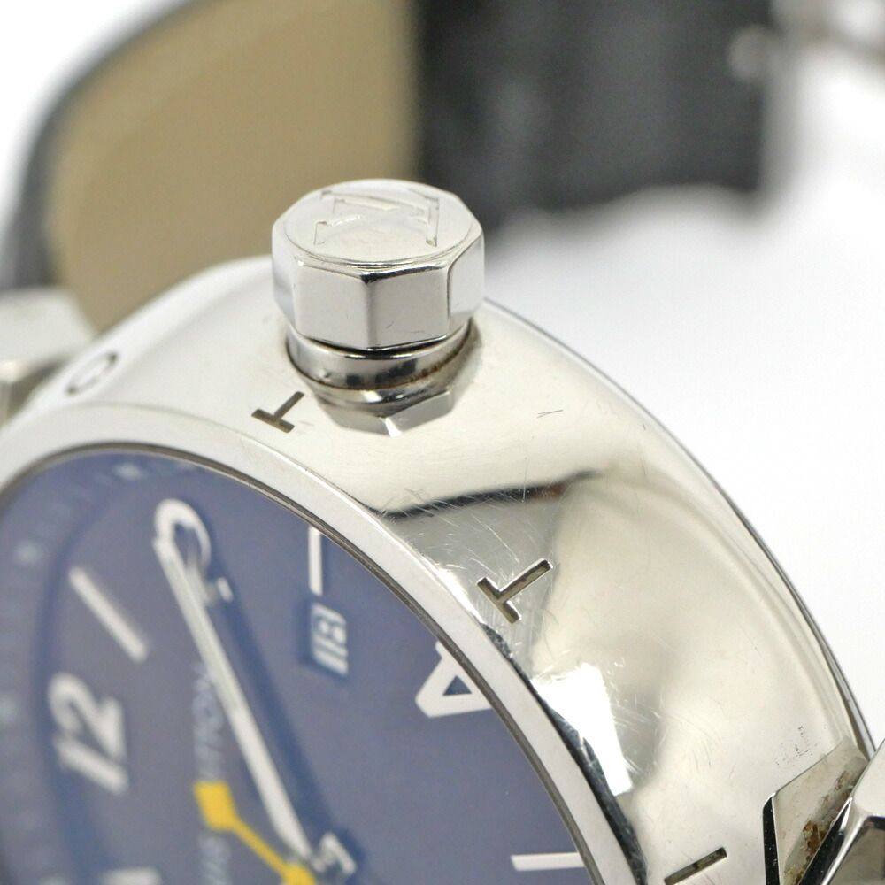 Louis Vuitton Tambour Date Brown SS Quartz Watch — view 2