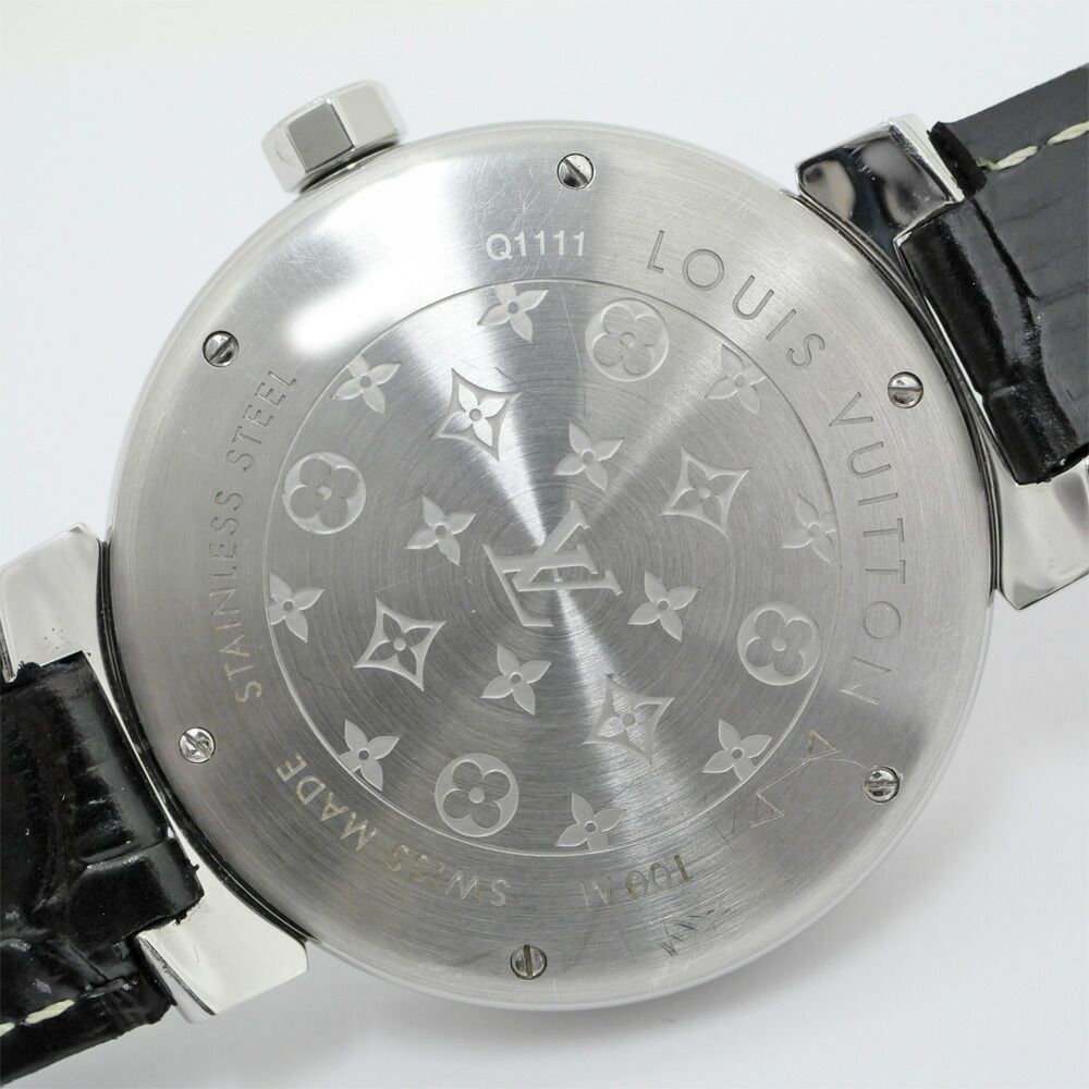 Louis Vuitton Tambour Date Brown SS Quartz Watch — view 4
