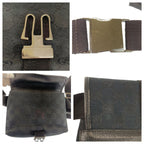 Gucci Black Silver GG Canvas Leather Belt Bag Waist Pouch — view 5