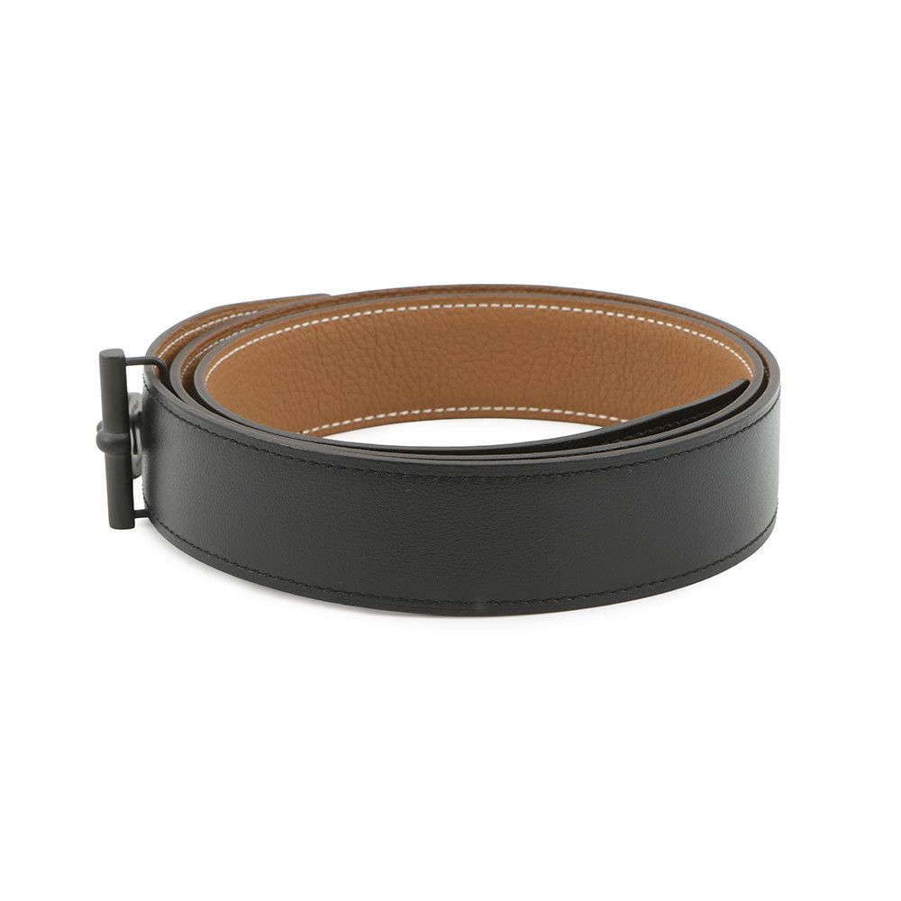 Hermes Belt Yachting 32 Black Gold Box Calf Epsom 95 — view 2