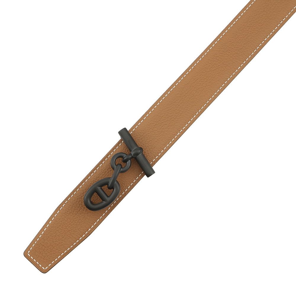 Hermes Belt Yachting 32 Black Gold Box Calf Epsom 95 — view 5