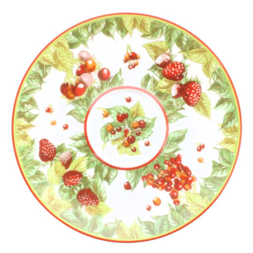 Hermes Pythagoras Cup & So Sa 5 Set White MW with Floral — view 4