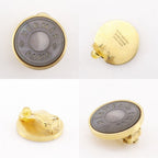 Hermes Series Gold Plated Shell Earrings — view 4