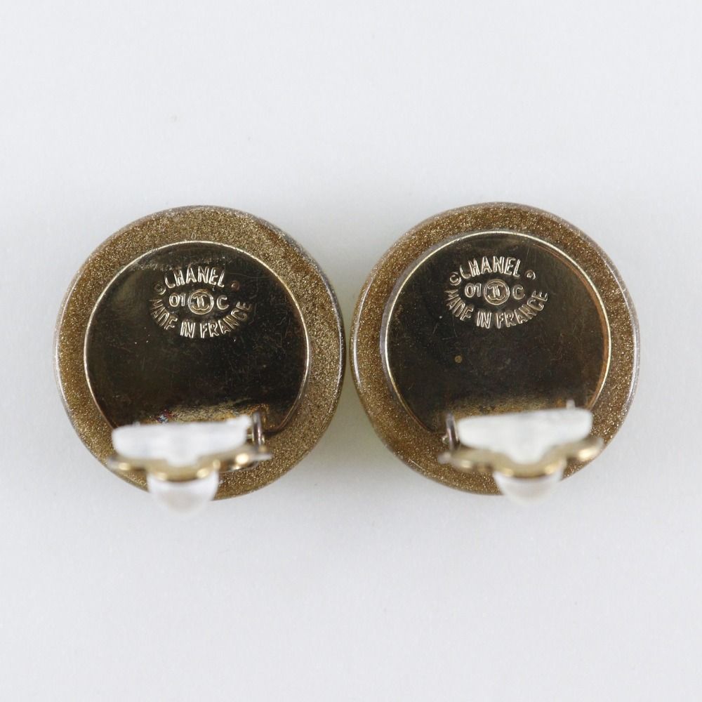 Chanel Clover Plastic Gold Plated 01c Earrings — view 4