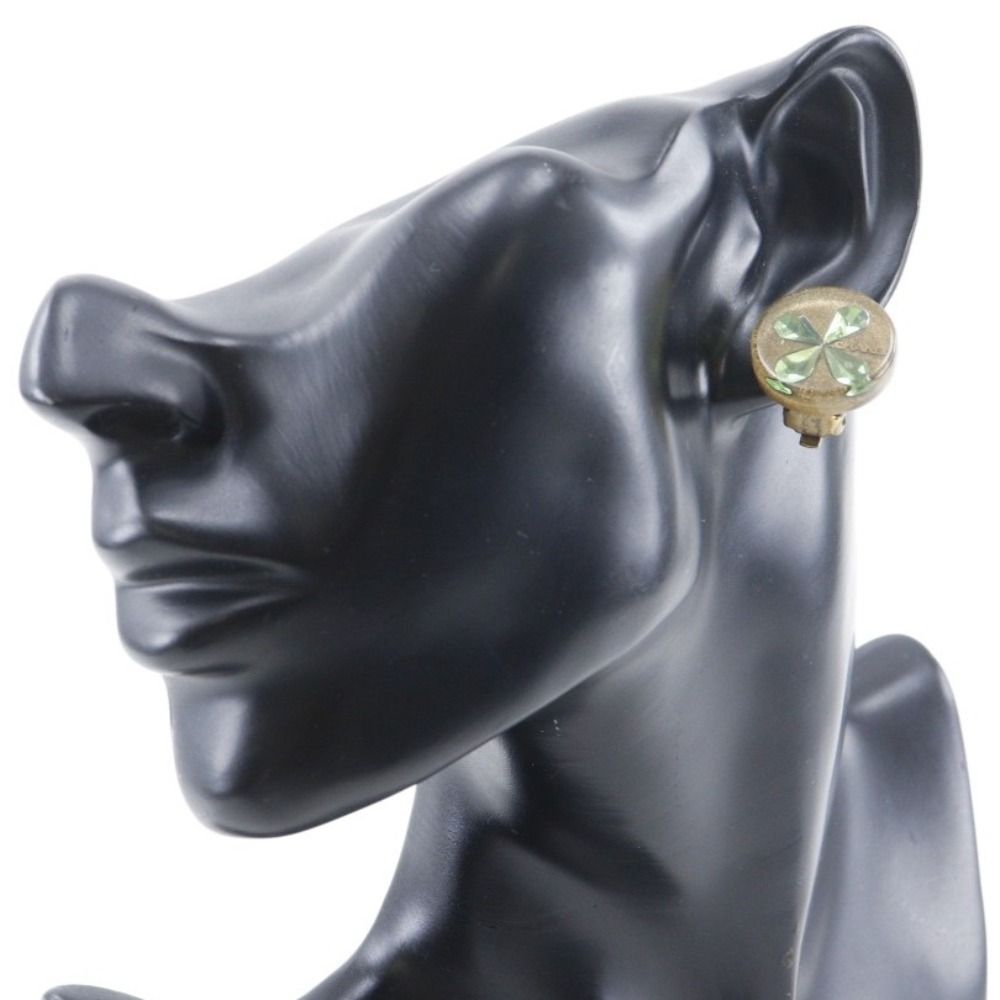 Chanel Clover Plastic Gold Plated 01c Earrings — view 2