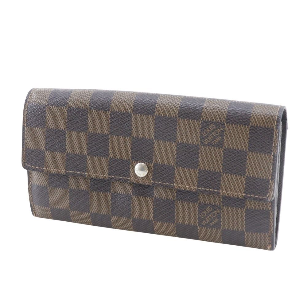 Louis Vuitton Portefeuille Sarah Damier Canvas Brown Wallet — view 2