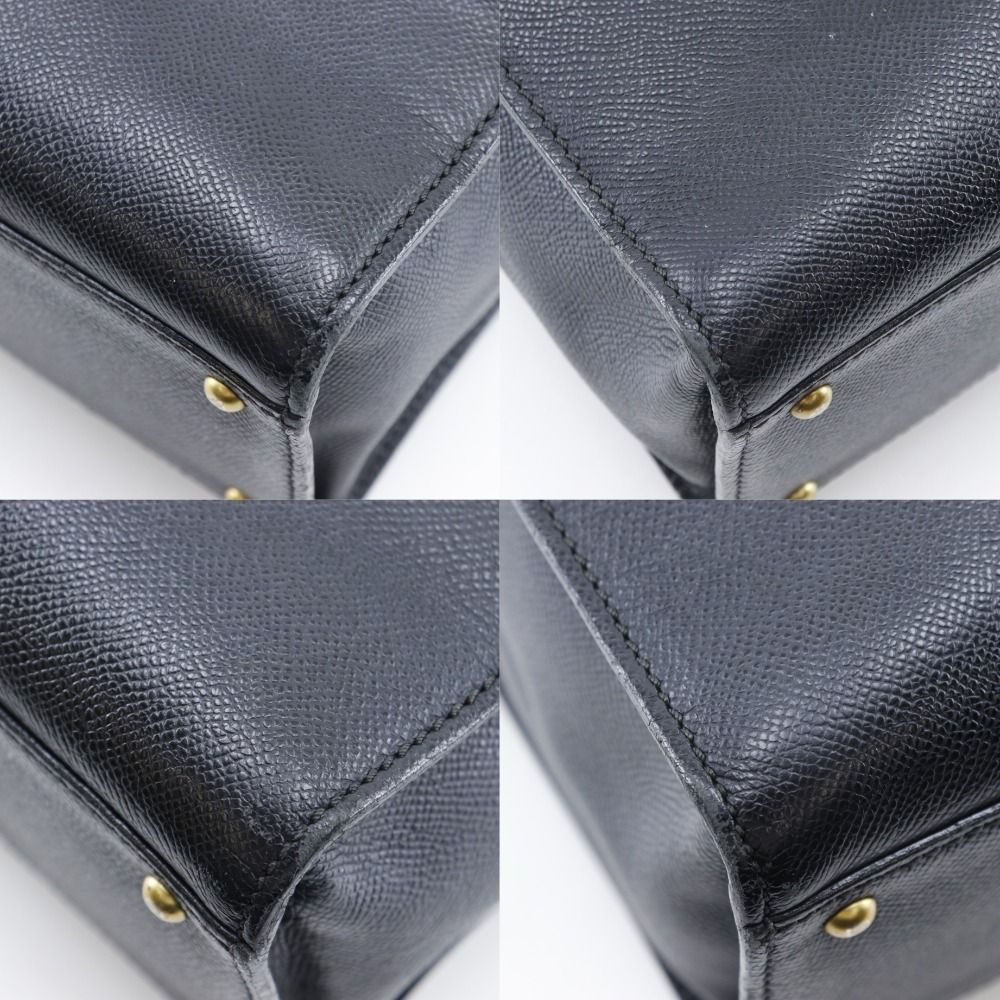 Chanel Logo Caviar Leather Black Tote — view 4