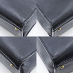 Chanel Logo Caviar Leather Black Tote — view 4