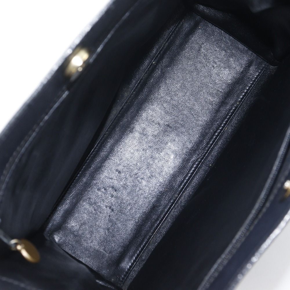 Chanel Logo Caviar Leather Black Tote — view 6