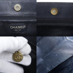 Chanel Logo Caviar Leather Black Tote — view 8