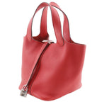 Hermes Picotin Lock 18 PM Taurillon Clemence Red D Handbag — view 2