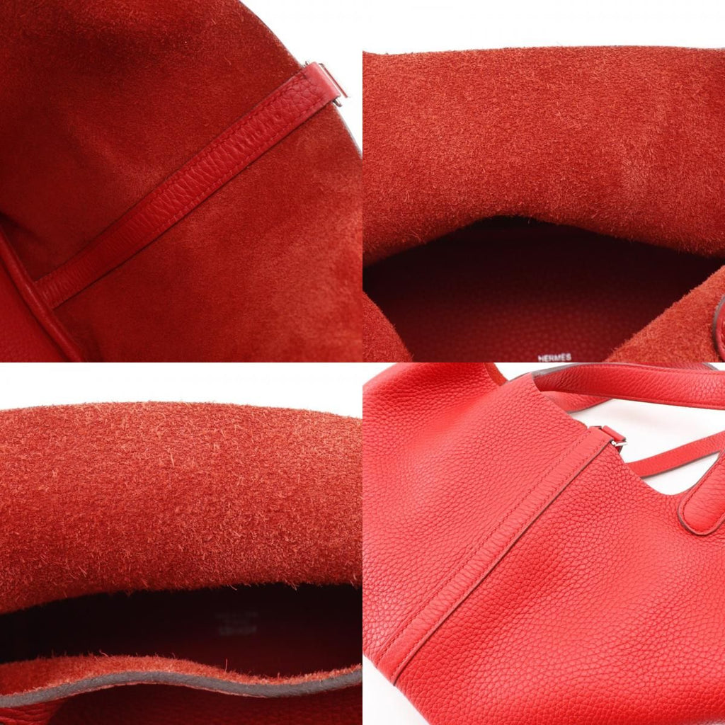 Hermes Picotin Lock 18 PM Taurillon Clemence Red D Handbag — view 8