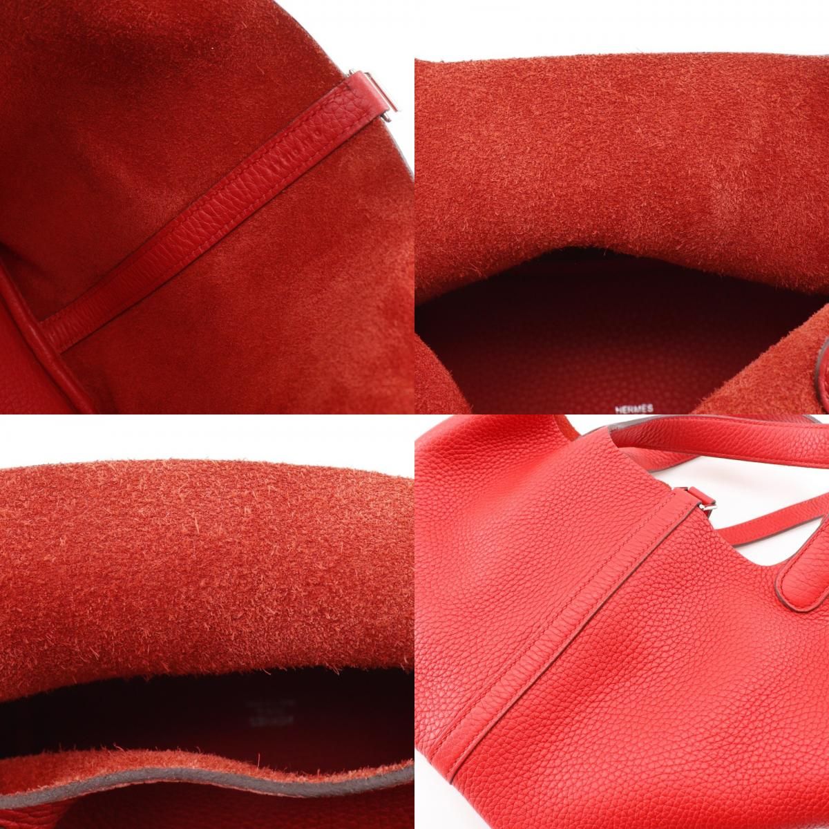 Hermes Picotin Lock 18 PM Taurillon Clemence Red D Handbag — view 8