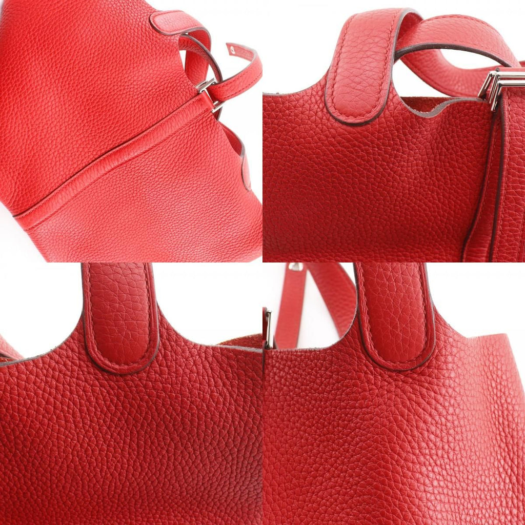 Hermes Picotin Lock 18 PM Taurillon Clemence Red D Handbag — view 9