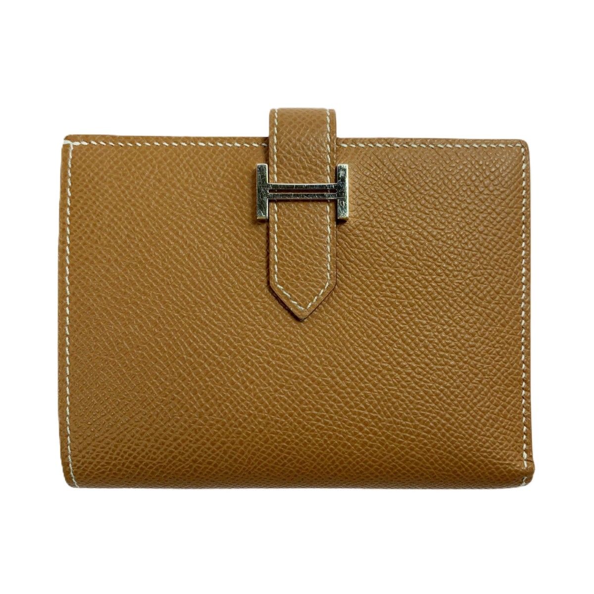 Hermes Bifold Wallet Bearn Compact Silver Hhardware — view 2