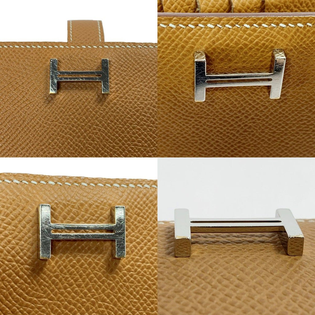 Hermes Bifold Wallet Bearn Compact Silver Hhardware — view 4