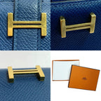 Hermes Bifold Wallet Bearn Compact Gold Black Hhardware — view 7