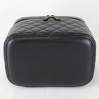 Chanel Quilted Vanity Bag Lambskin Black High Bag — view 8