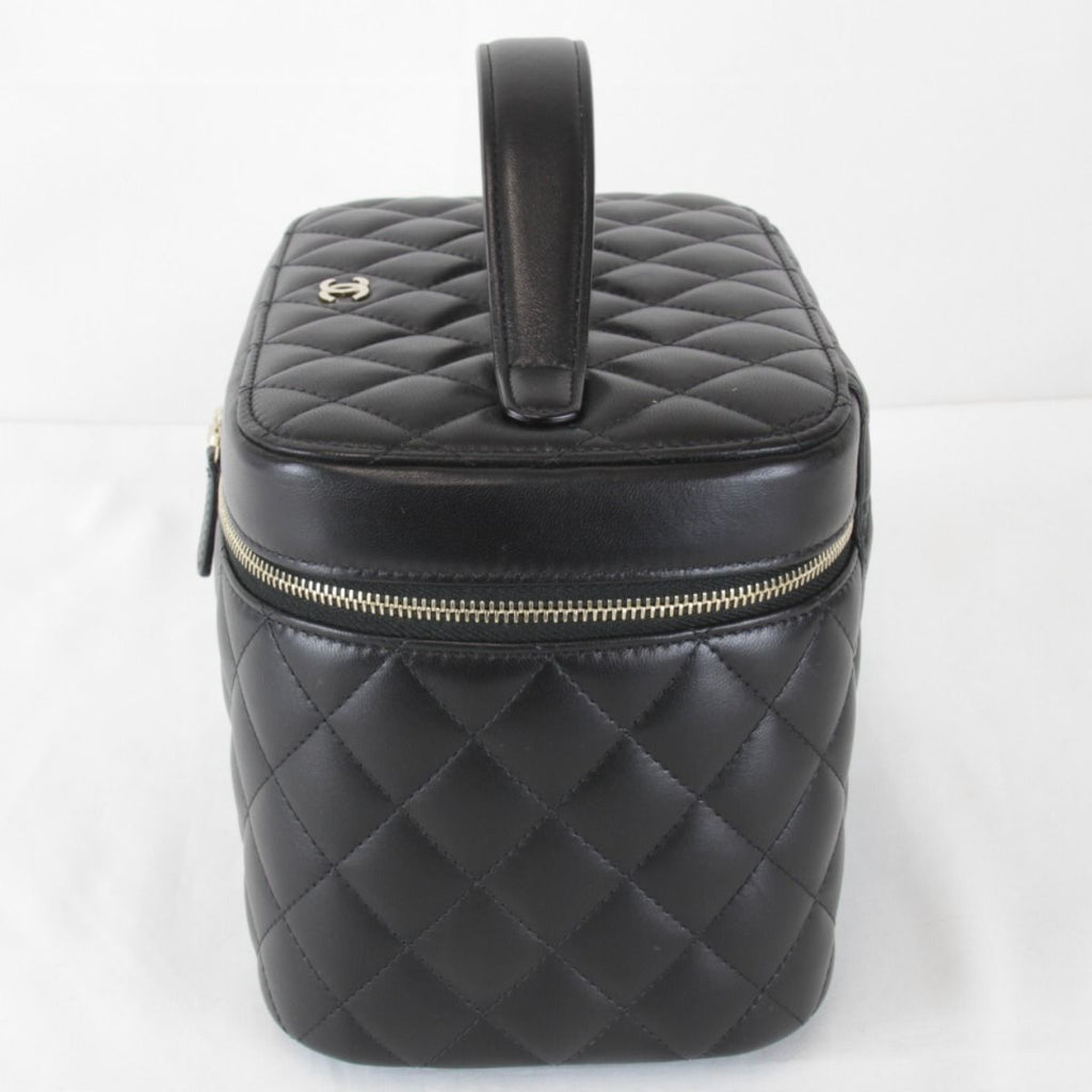 Chanel Quilted Vanity Bag Lambskin Black High Bag — view 4