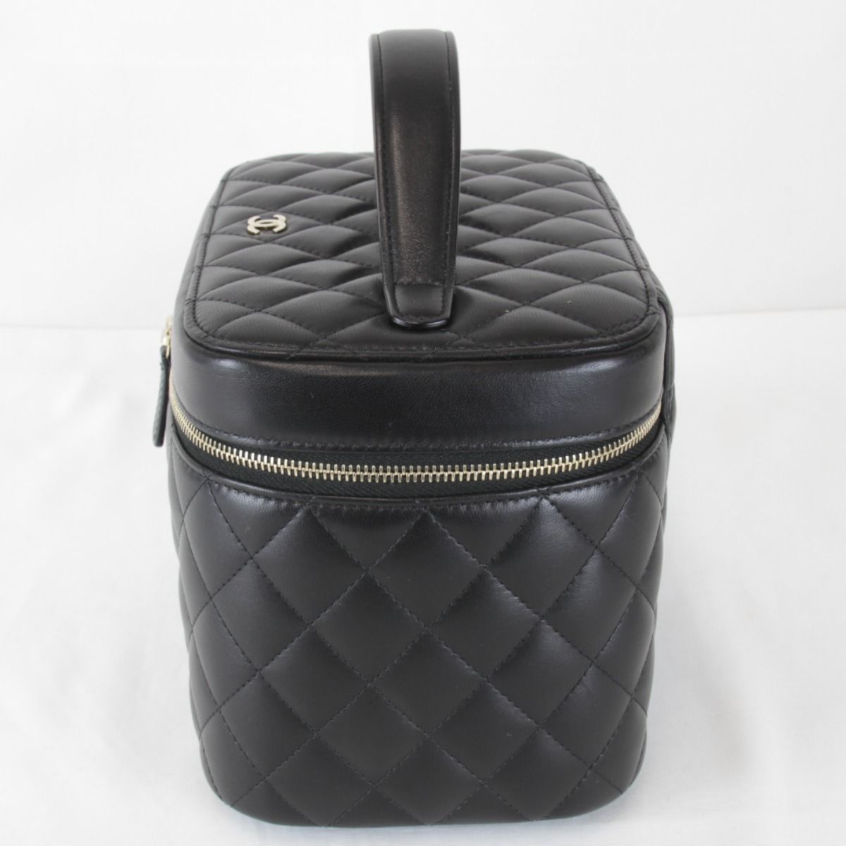 Chanel Quilted Vanity Bag Lambskin Black High Bag — view 4