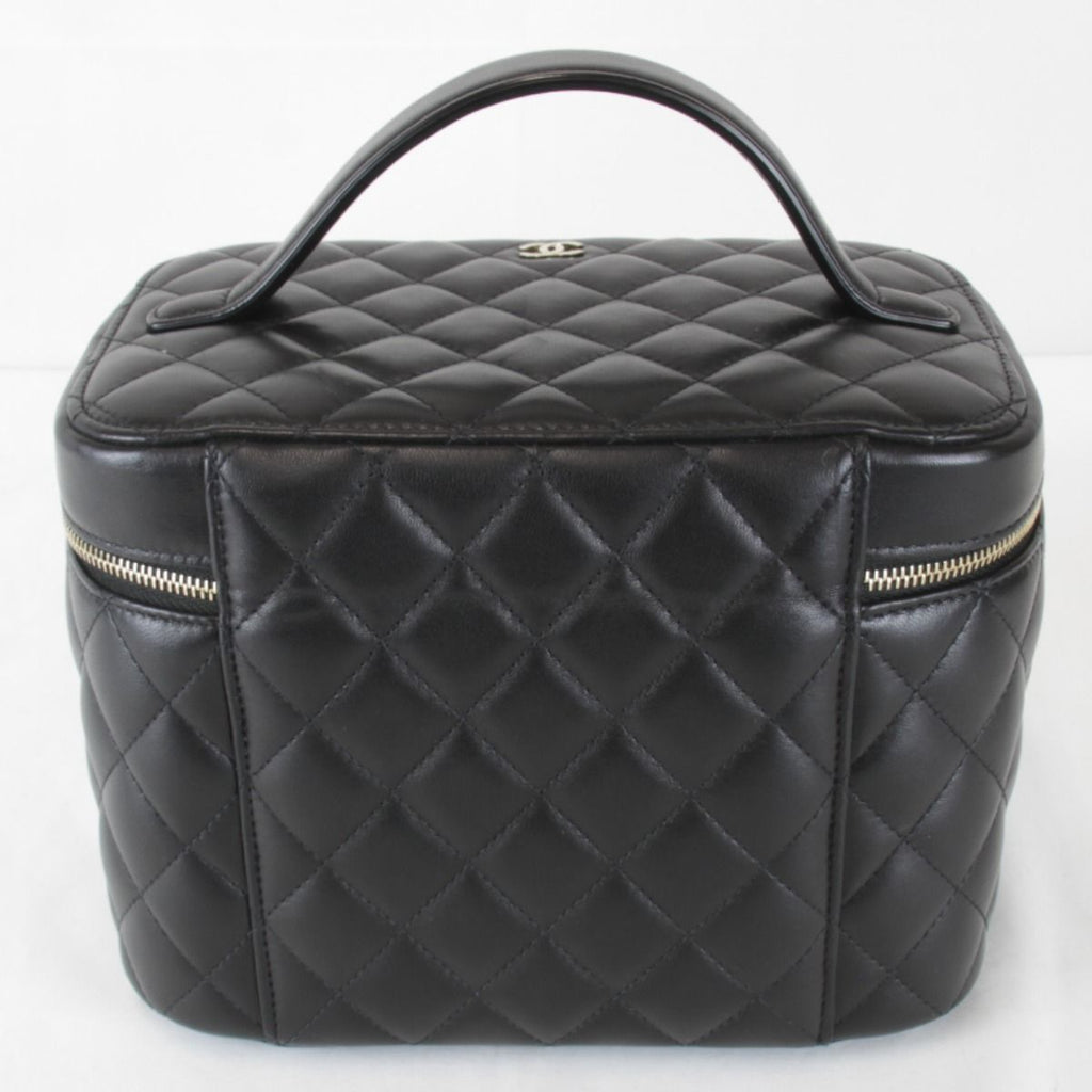 Chanel Quilted Vanity Bag Lambskin Black High Bag — view 3