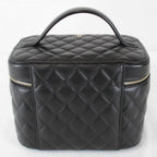 Chanel Quilted Vanity Bag Lambskin Black High Bag — view 3