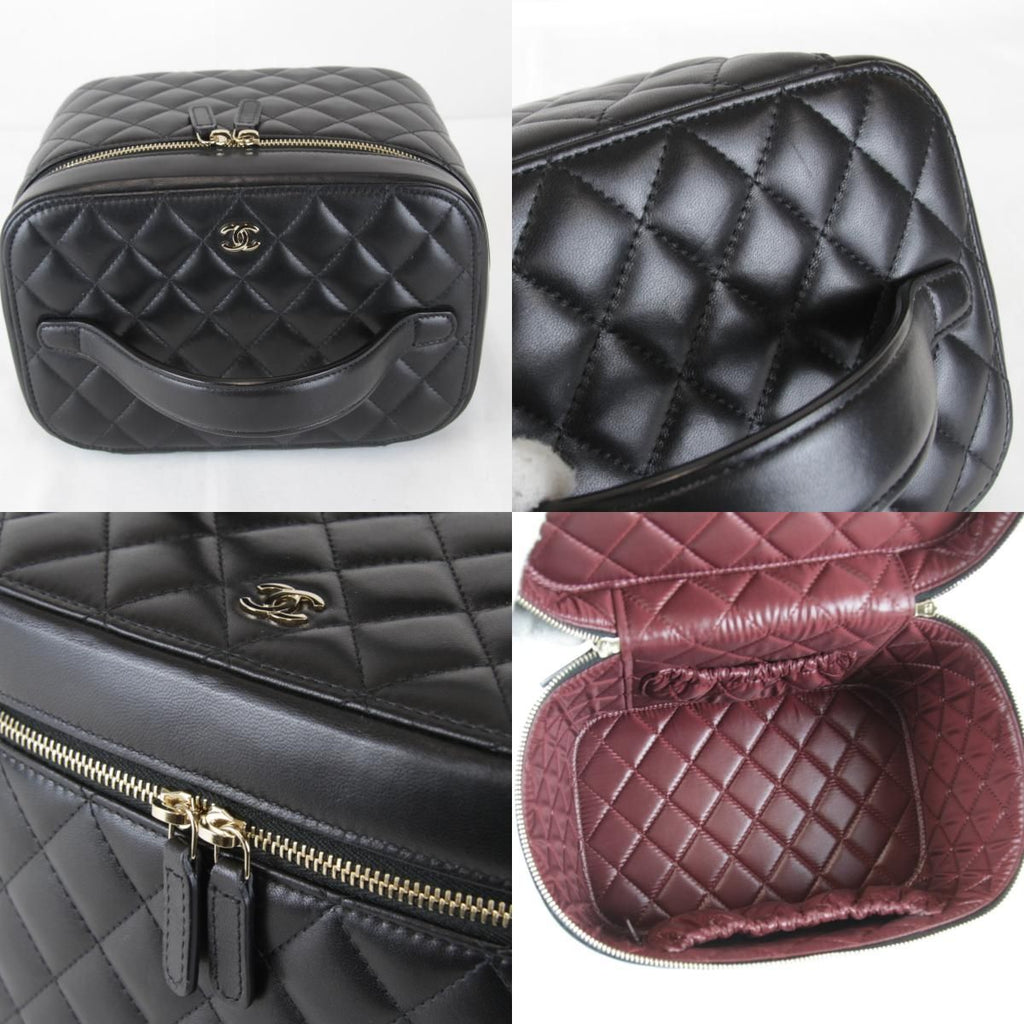 Chanel Quilted Vanity Bag Lambskin Black High Bag — view 9