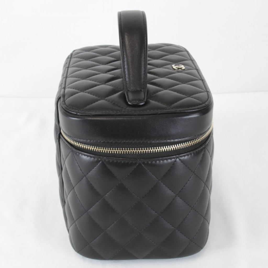 Chanel Quilted Vanity Bag Lambskin Black High Bag — view 5