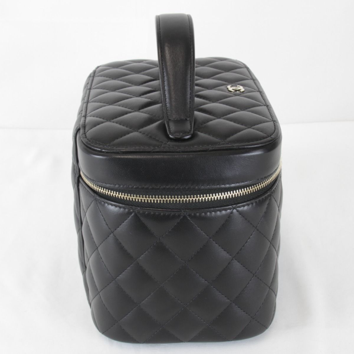 Chanel Quilted Vanity Bag Lambskin Black High Bag — view 5