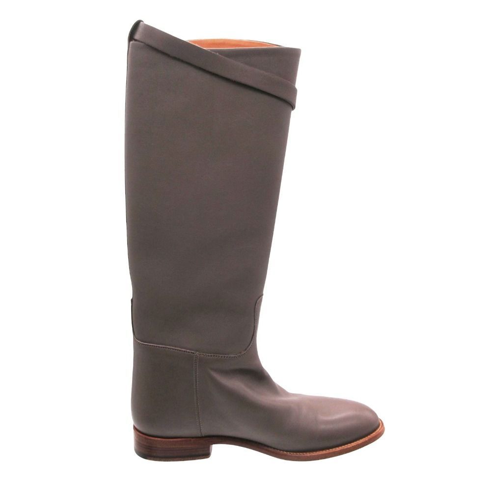 Hermes Kelly Jumping Boots Long Shoes Gray 35 — view 2