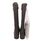 Hermes Kelly Jumping Boots Long Shoes Gray 35 — view 5