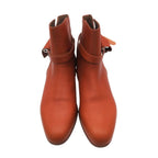 Hermes Neo Short Boots Shoes Brown Silver Kelly 38 — view 4