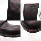 Prada Front Zip Leather Long Boots Shoes Black 36.5 — view 8