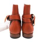 Hermes Neo Short Boots Shoes Brown Silver Kelly 38 — view 5