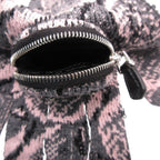 Prada Long Knit Gloves Gray Light Pink Pouch — view 6