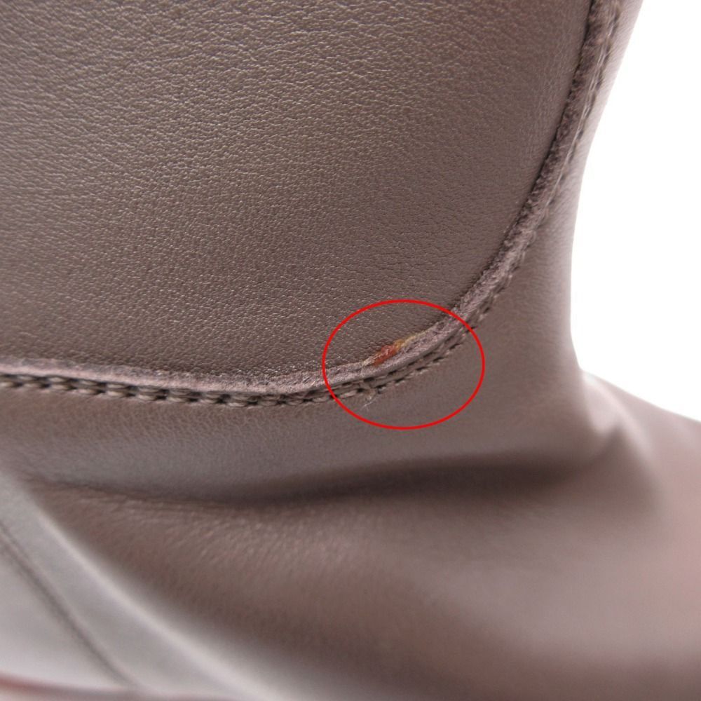 Hermes Kelly Jumping Boots Long Shoes Gray 35 — view 8