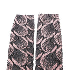 Prada Long Knit Gloves Gray Light Pink Pouch — view 4