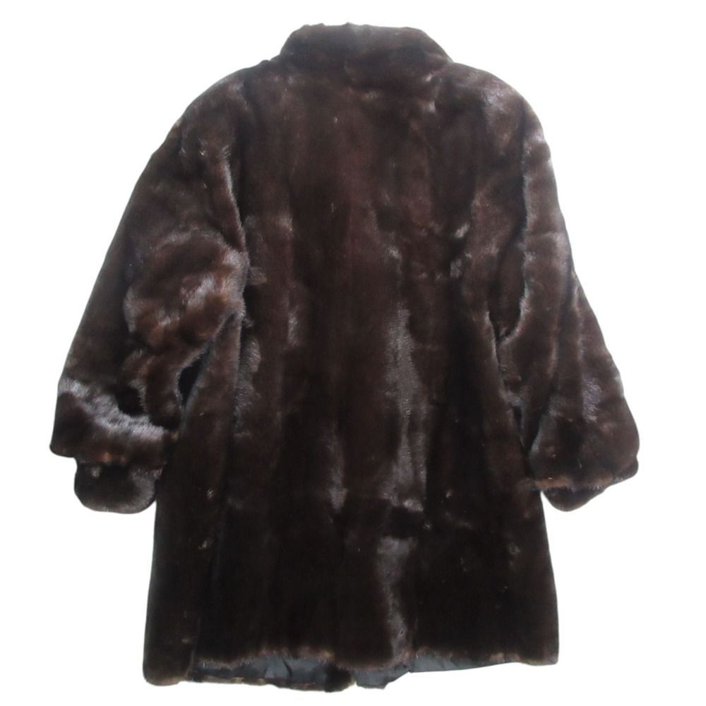 Celine Mink Real Fur Shawl Collar Coat Black — view 2