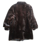 Celine Mink Real Fur Shawl Collar Coat Black — view 2