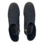 Chanel Leather CC Logo Side Zip Short Boots 38 Black — view 4