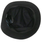 Prada Triangle Plate Cotton Bucket Hat — view 3