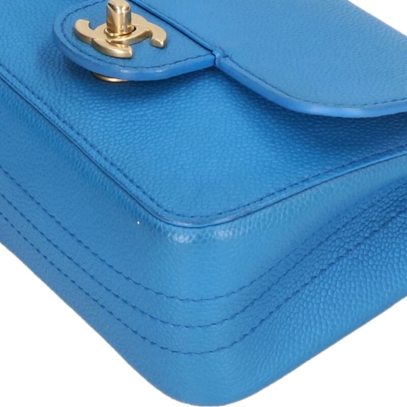 Chanel Caviar Leather Mini Square Shoulder Bag — view 4
