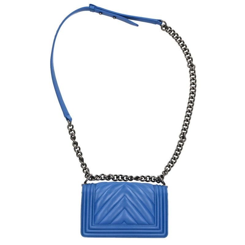 Chanel 20 Chevron Caviar Leather Chain Shoulder Bag — view 2