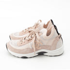 Chanel CC Logo Knit Socks Sneakers Shoes Pink 36 — view 3