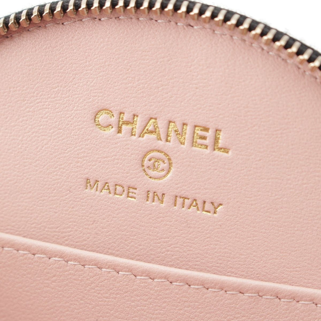 Chanel Shiny Lambskin Round Chain CC Logo Vanity Shoulder Bag Black — view 7