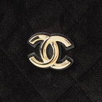 Chanel Velvet CC Logo Top Handle Chain Shoulder Bag Black — view 7