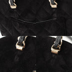 Chanel Velvet CC Logo Top Handle Chain Shoulder Bag Black — view 9