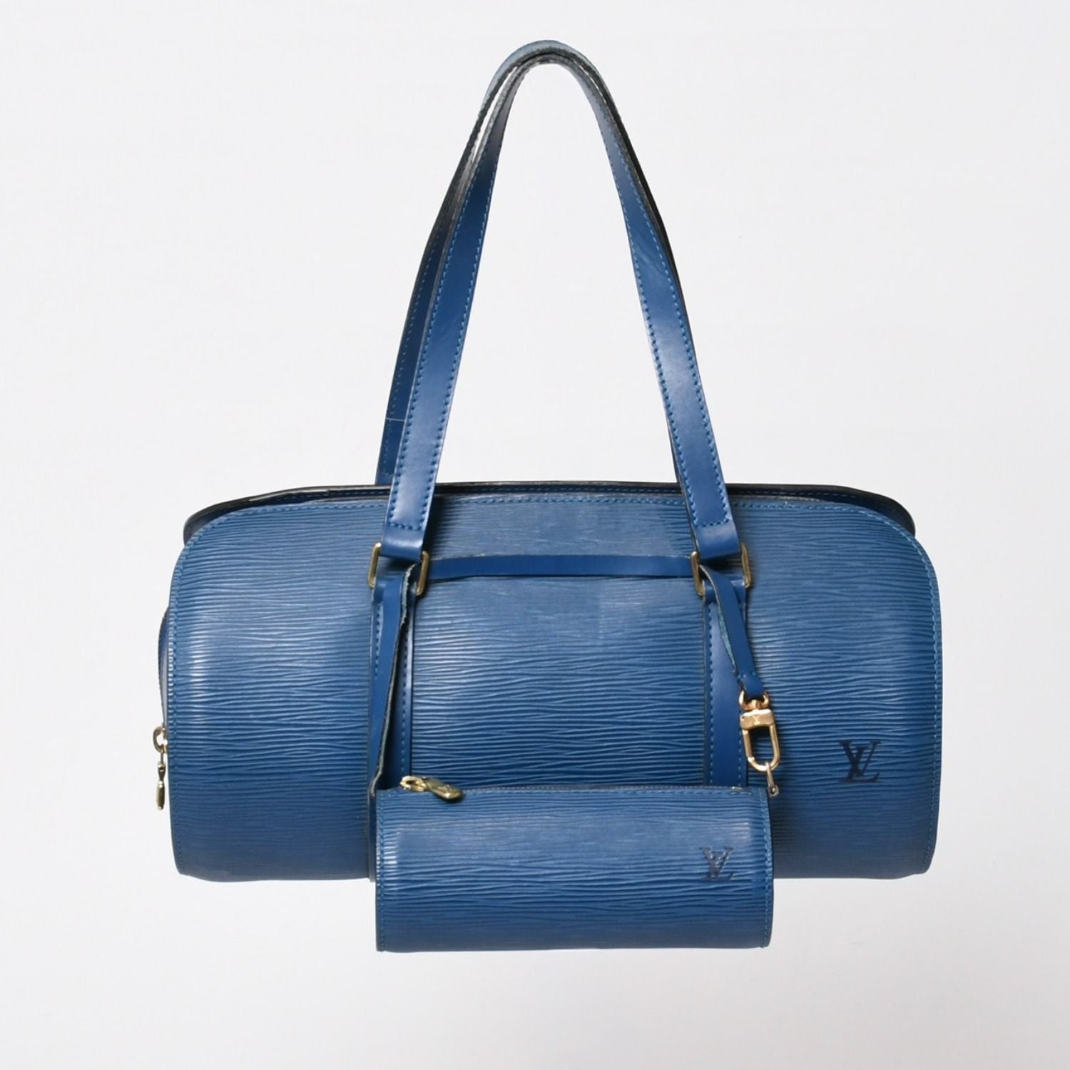 Louis Vuitton Handbag Papillon Soufflot Epi Blue
